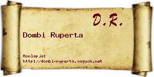Dombi Ruperta névjegykártya